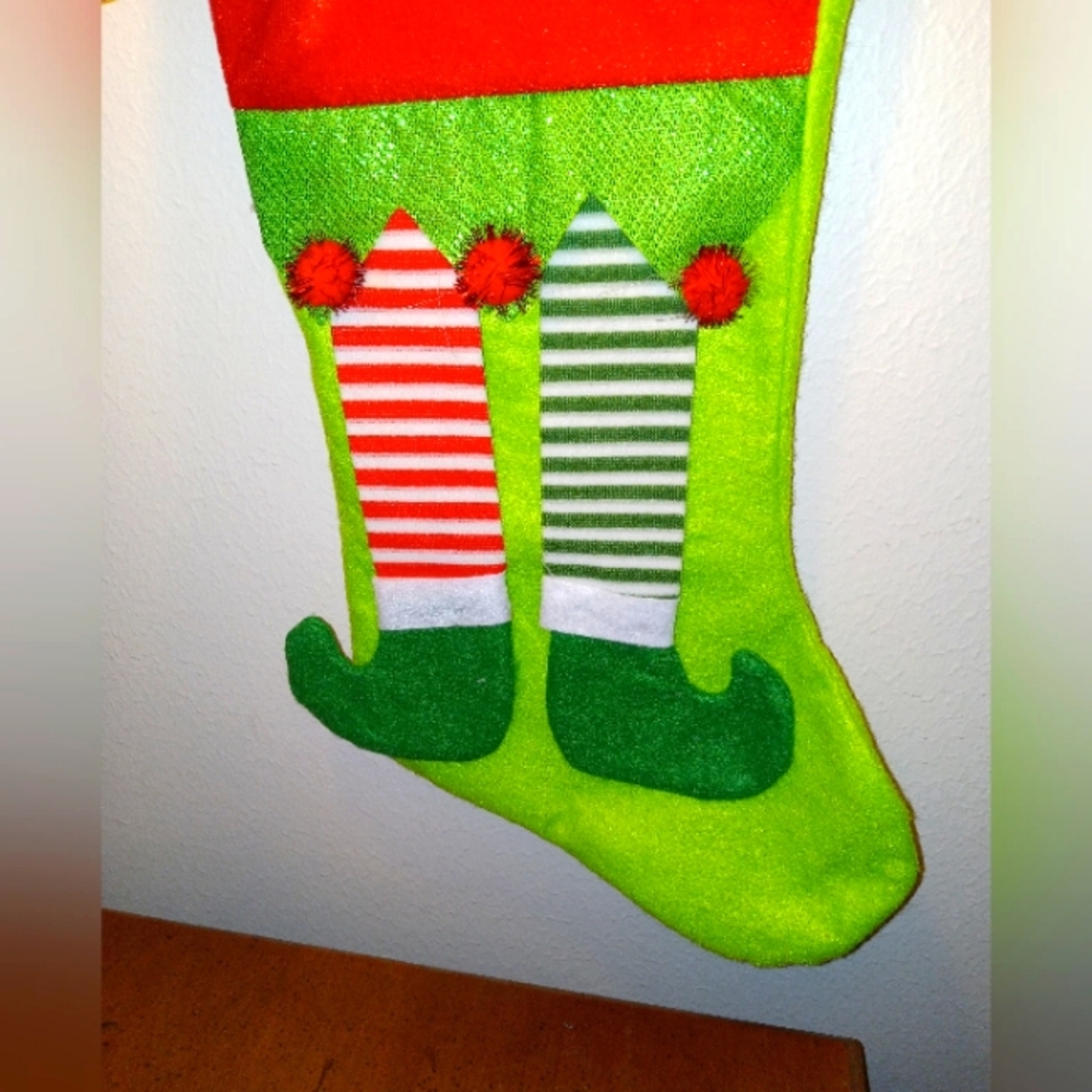 Elf Legs Christmas House Stocking